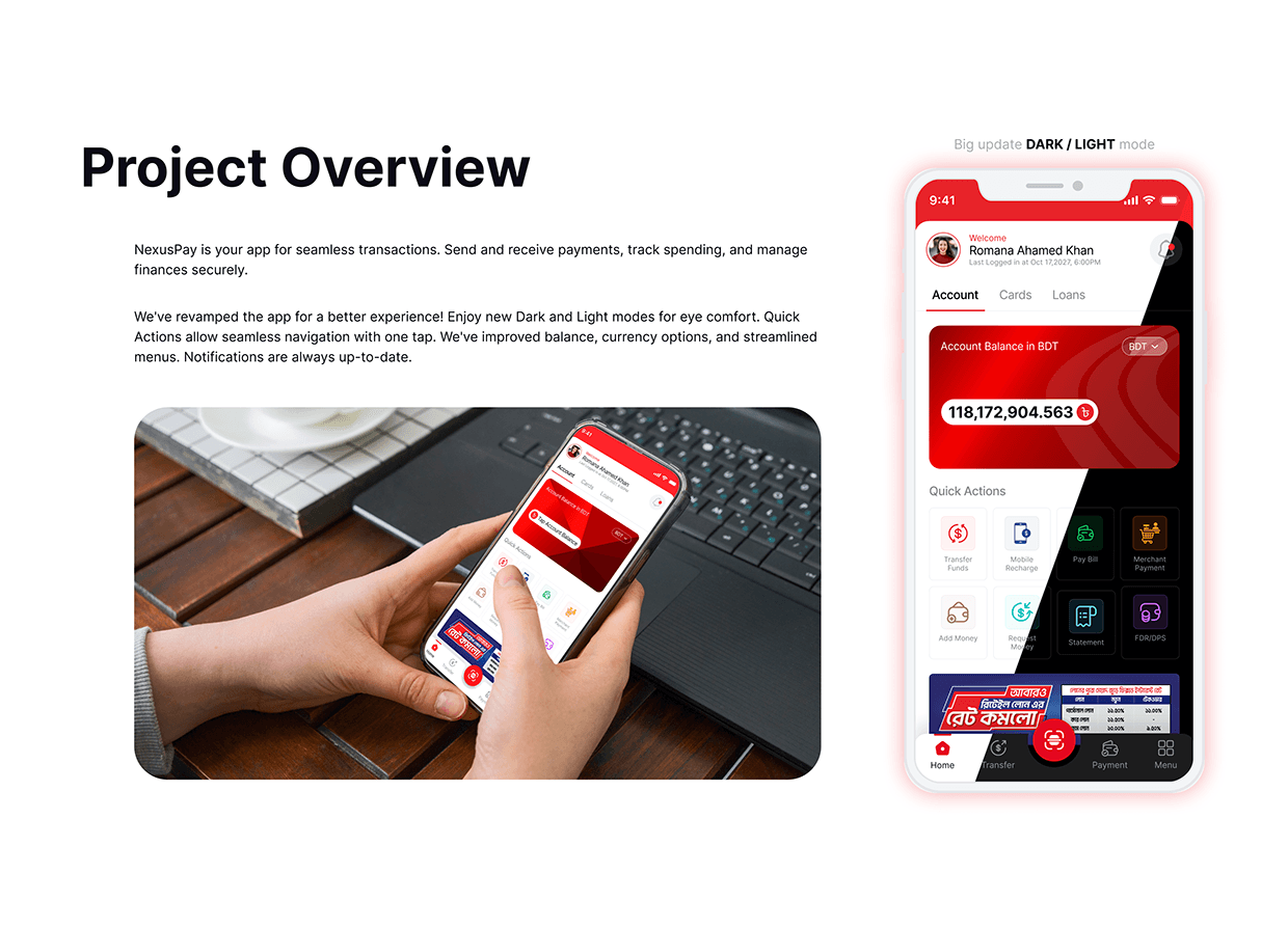 NexusPay Digital Wallet App Redesign – UX/UI Case Study Image 0