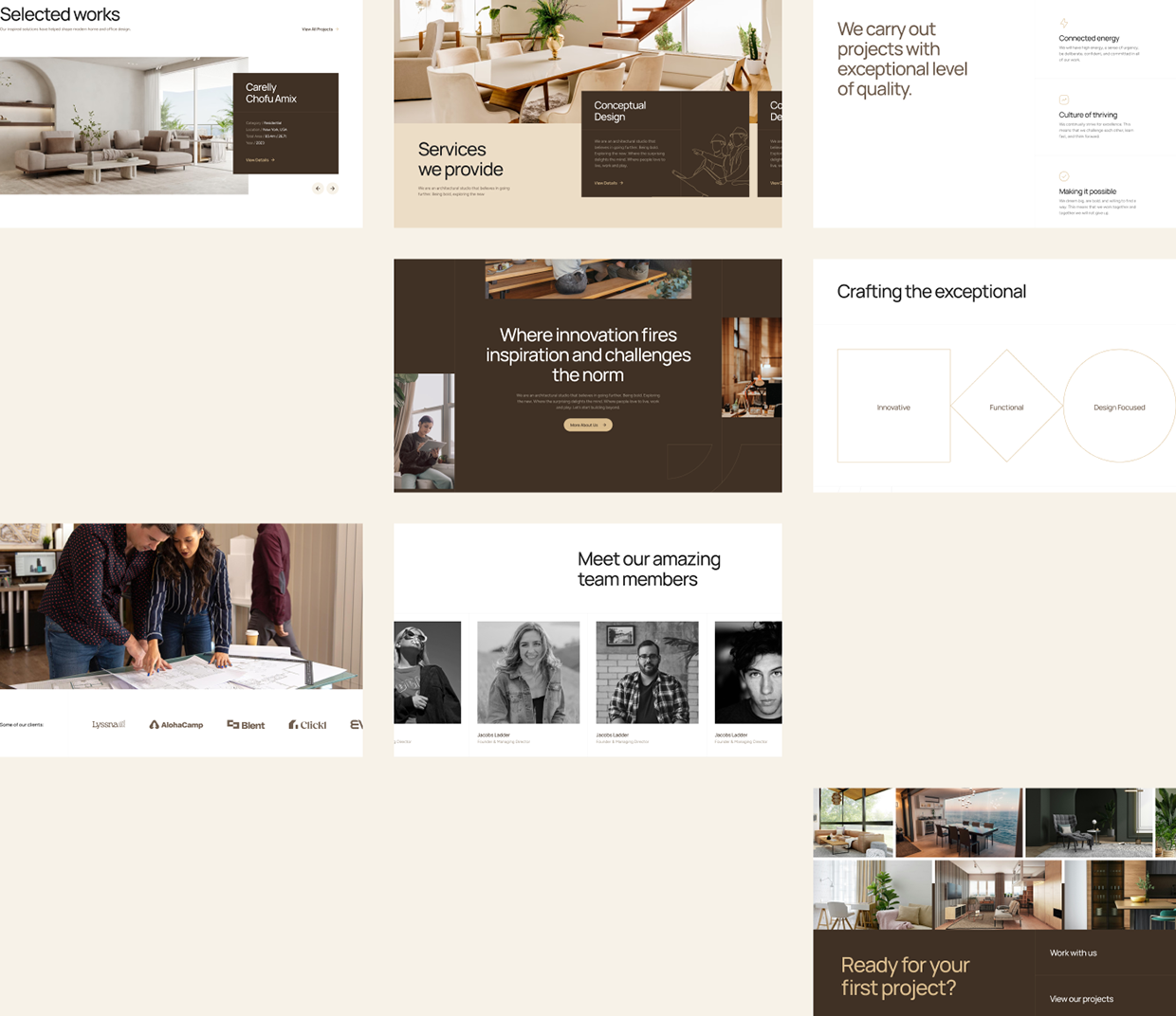 Pixel Flakes Architecture Website UI/UX Design Image 8