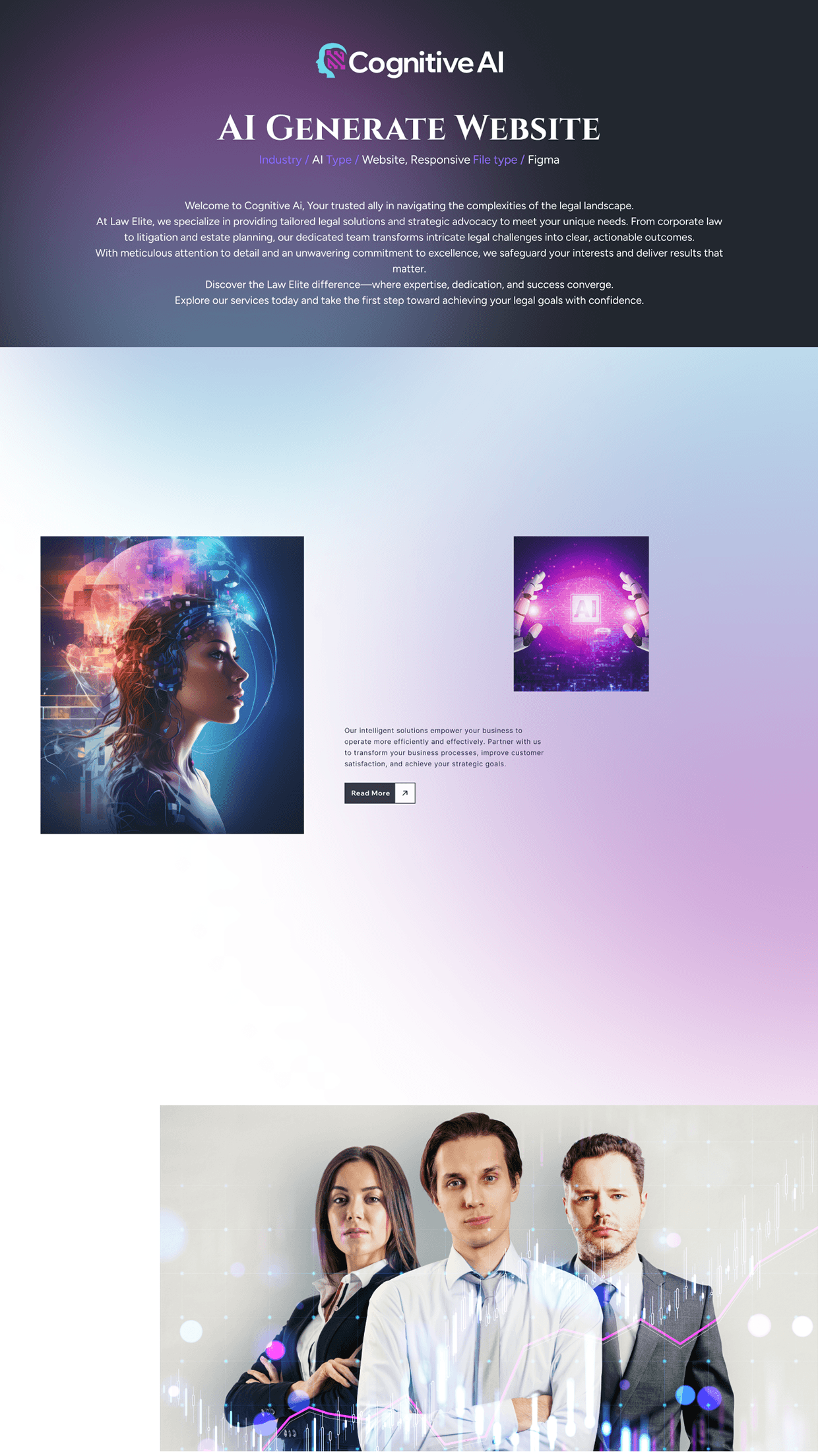 Artificial Intelligence Agency Website UI/UX Design Image 0