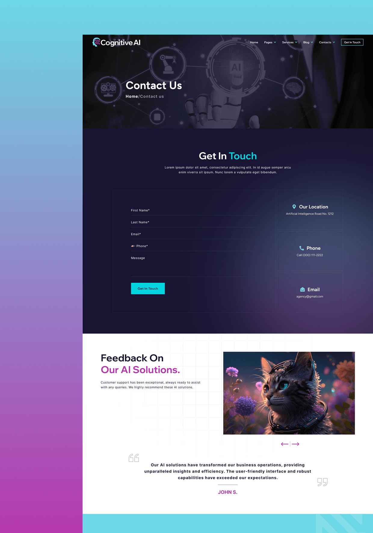 Artificial Intelligence Agency Website UI/UX Design Image 7