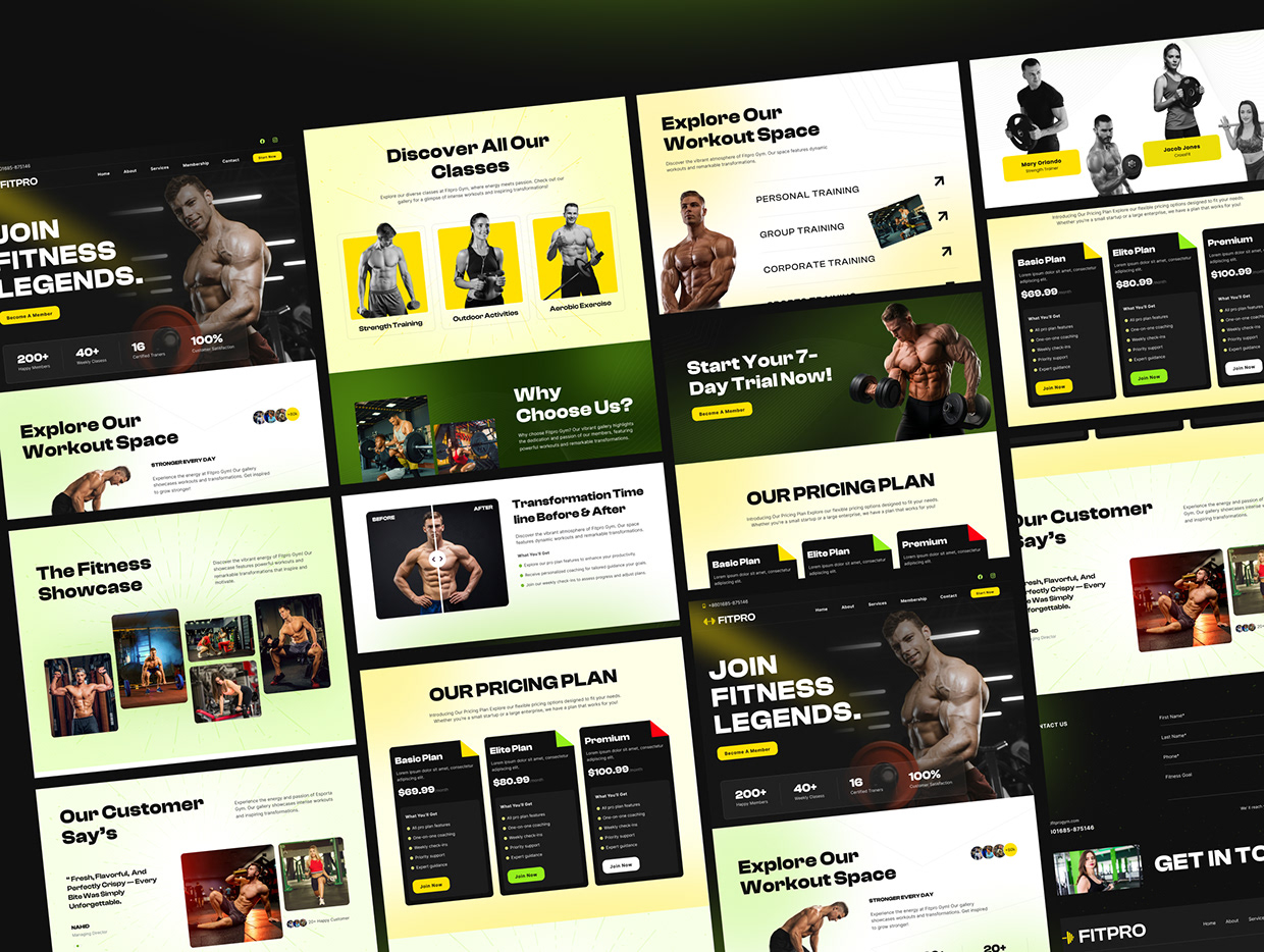 FitPro — Modern Gym Website UI/UX Design Image 15