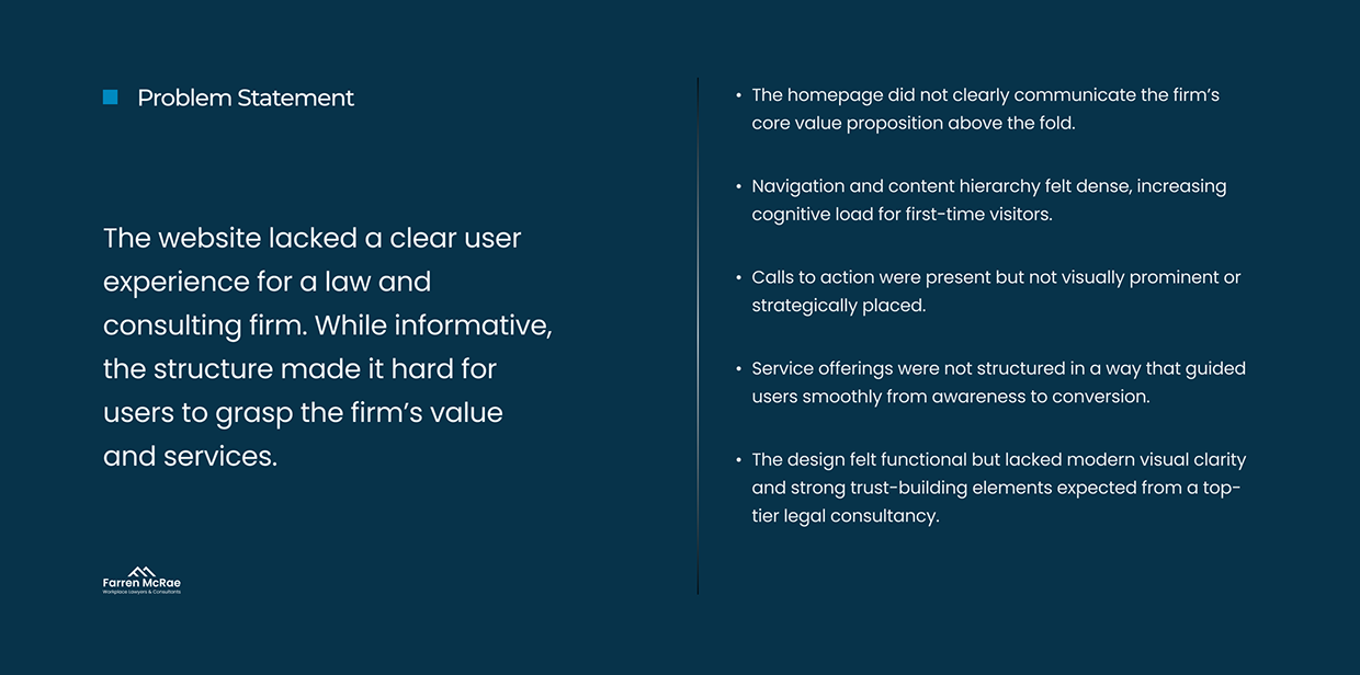 Farren McRae — Law Firm Website UI/UX Design Image 1