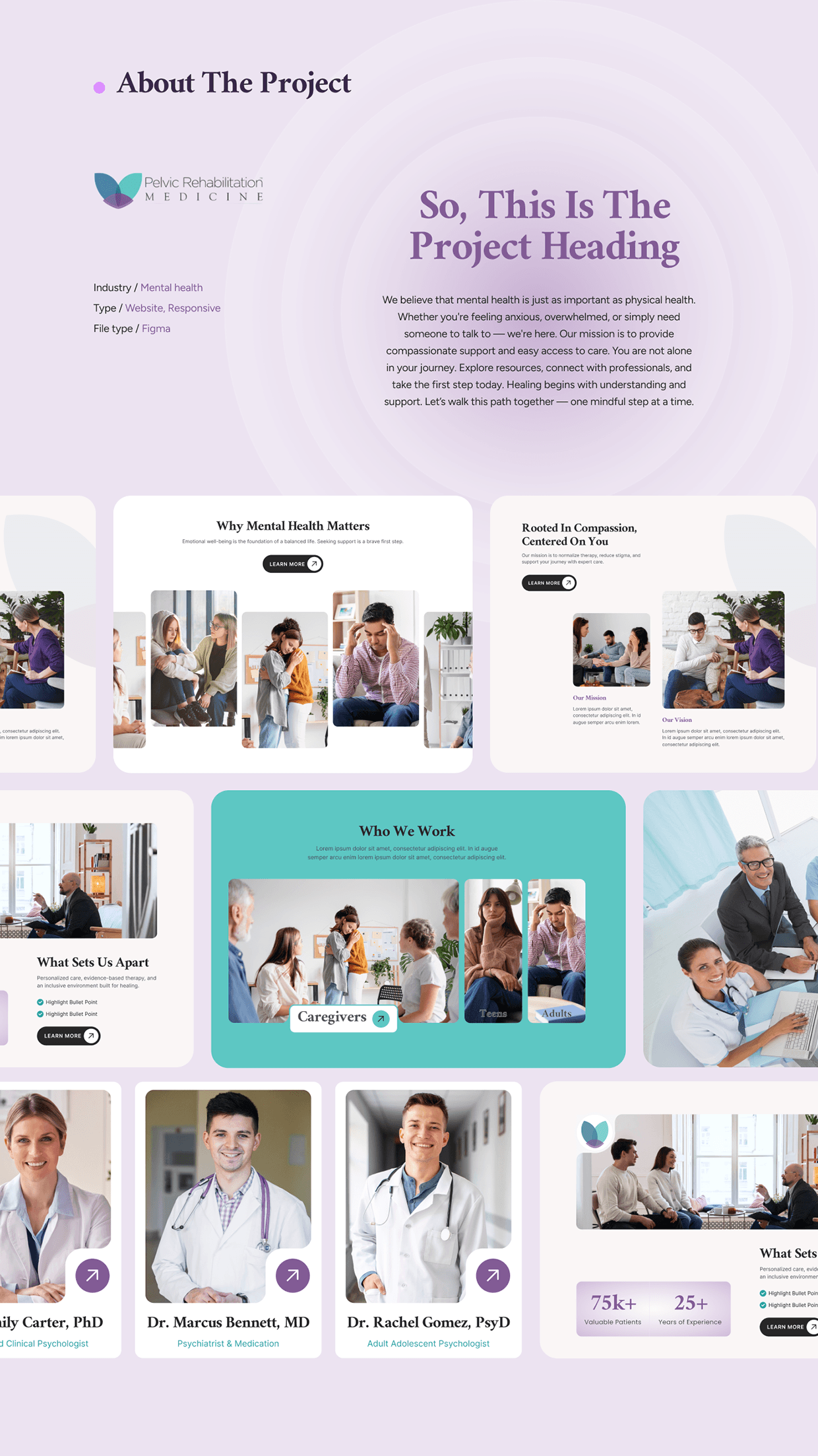 Pelvic Rehabilitation Medicine Website Redesign UI/UX Image 0