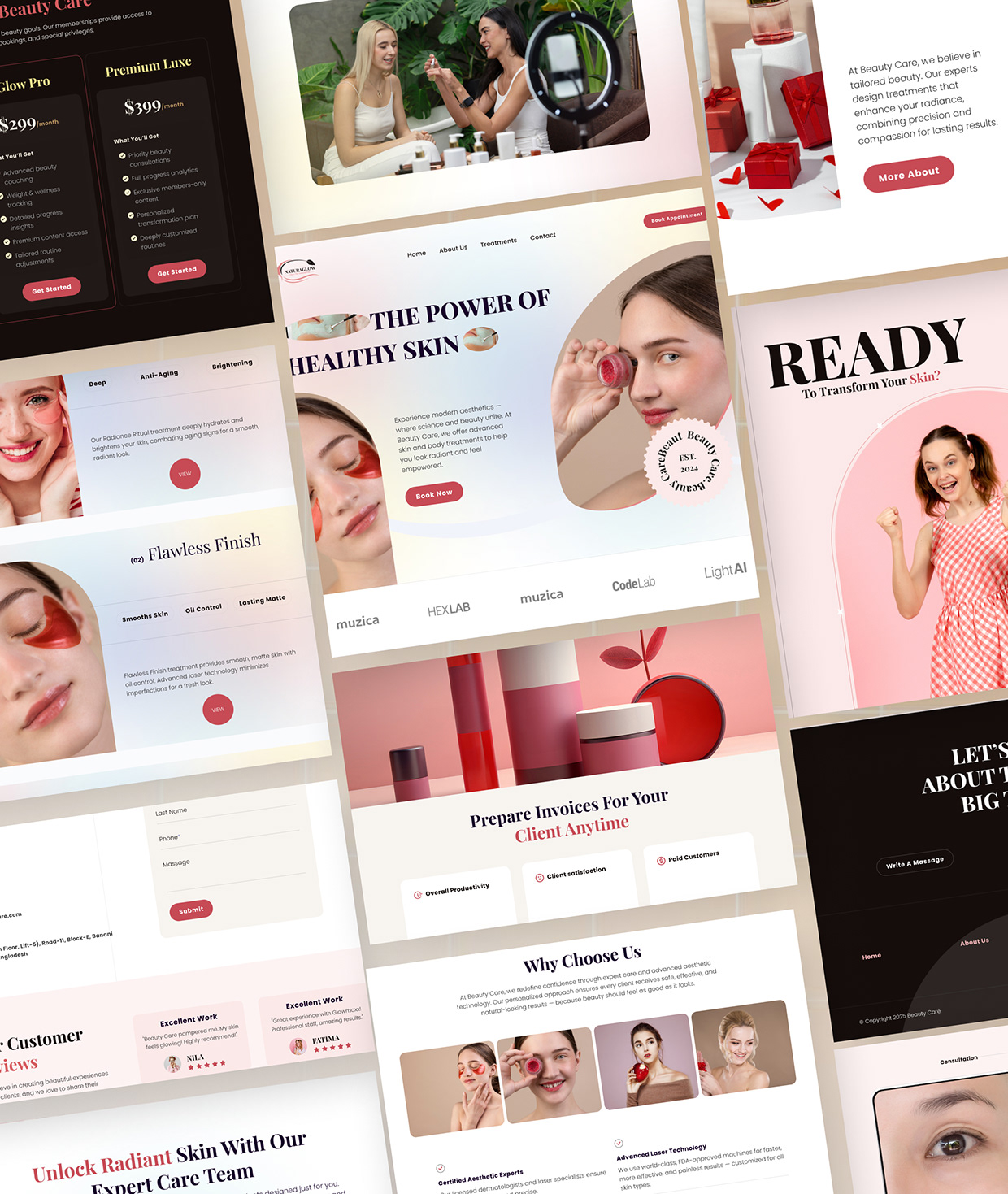 Beauty Care Website — Modern Skincare UI/UX Design Image 8