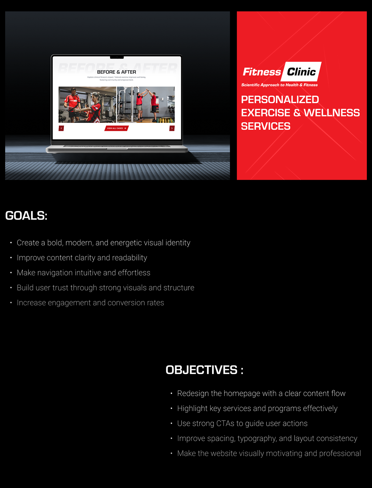 Fitness Clinic Website UI/UX Design Image 1