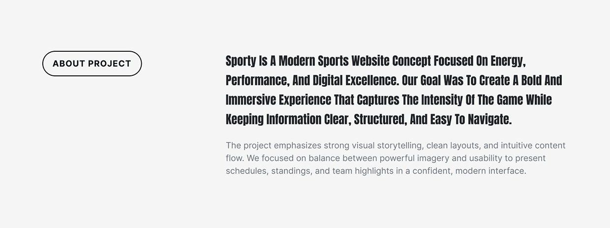 Sporty — Modern Sports Website UI/UX Design Image 0