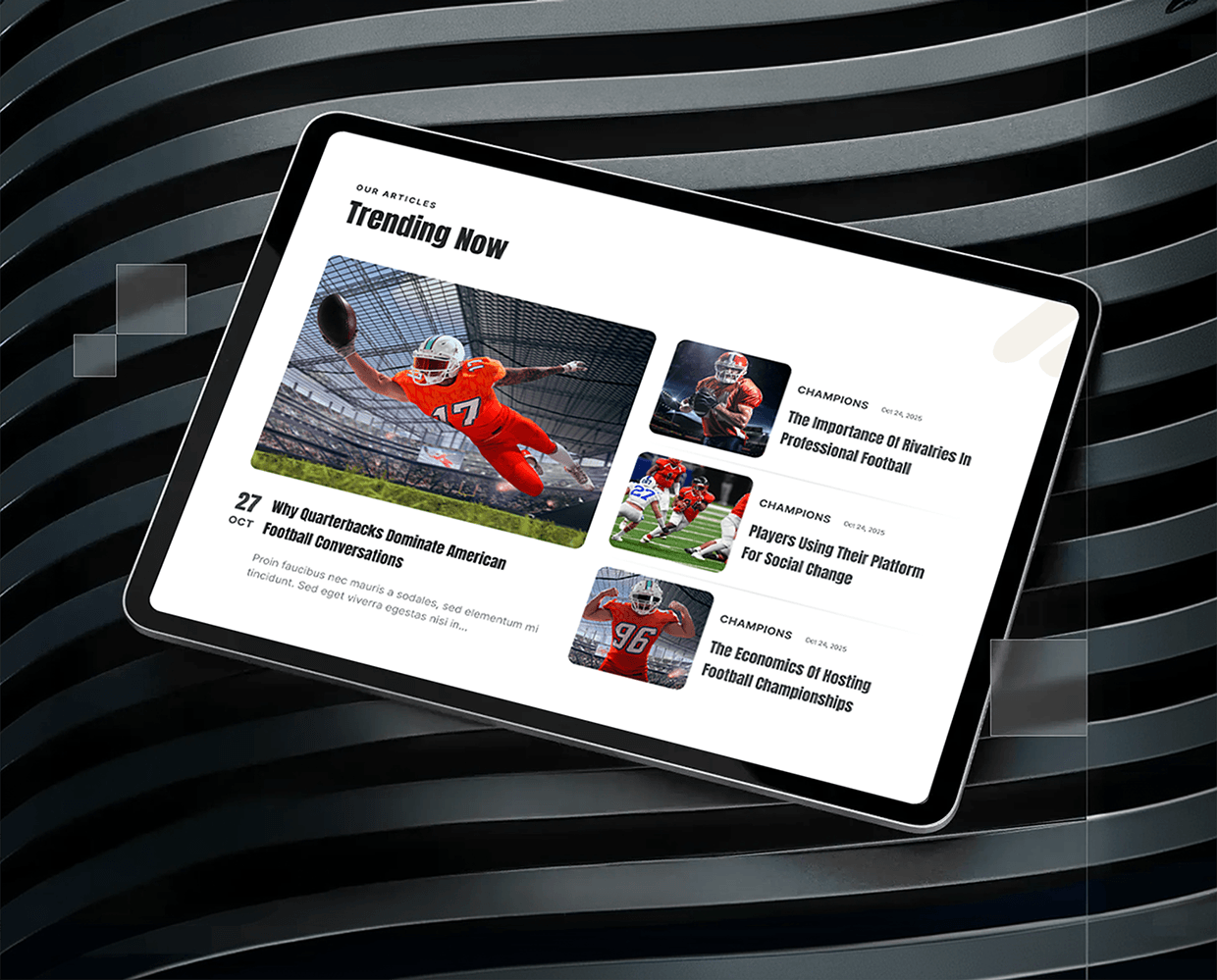 Sporty — Modern Sports Website UI/UX Design Image 4