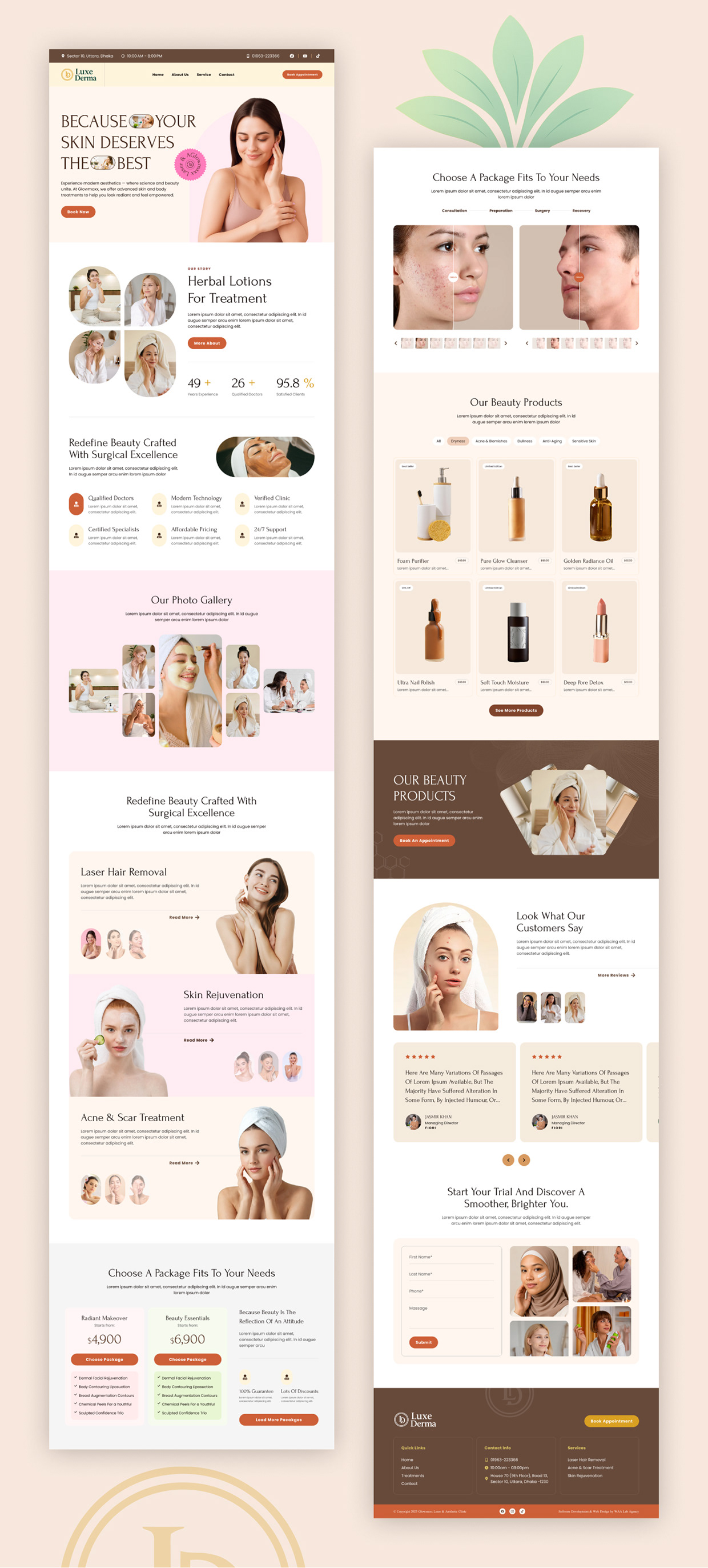 Luxe Derma – Modern Skincare & Aesthetic Clinic Website Image 5