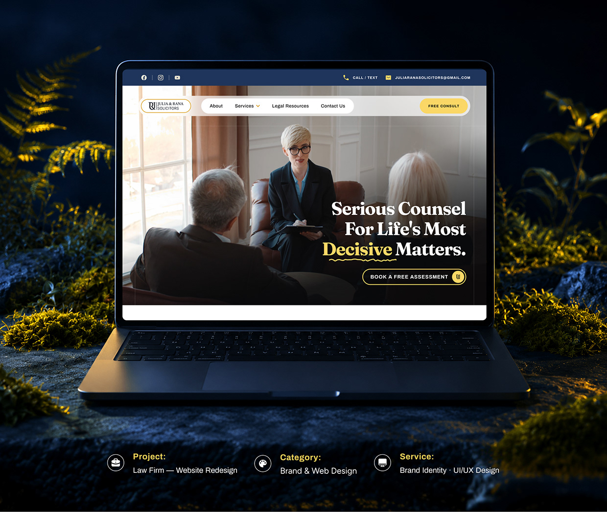 Modern Legal Website Redesign Juliana Raso Solicitors