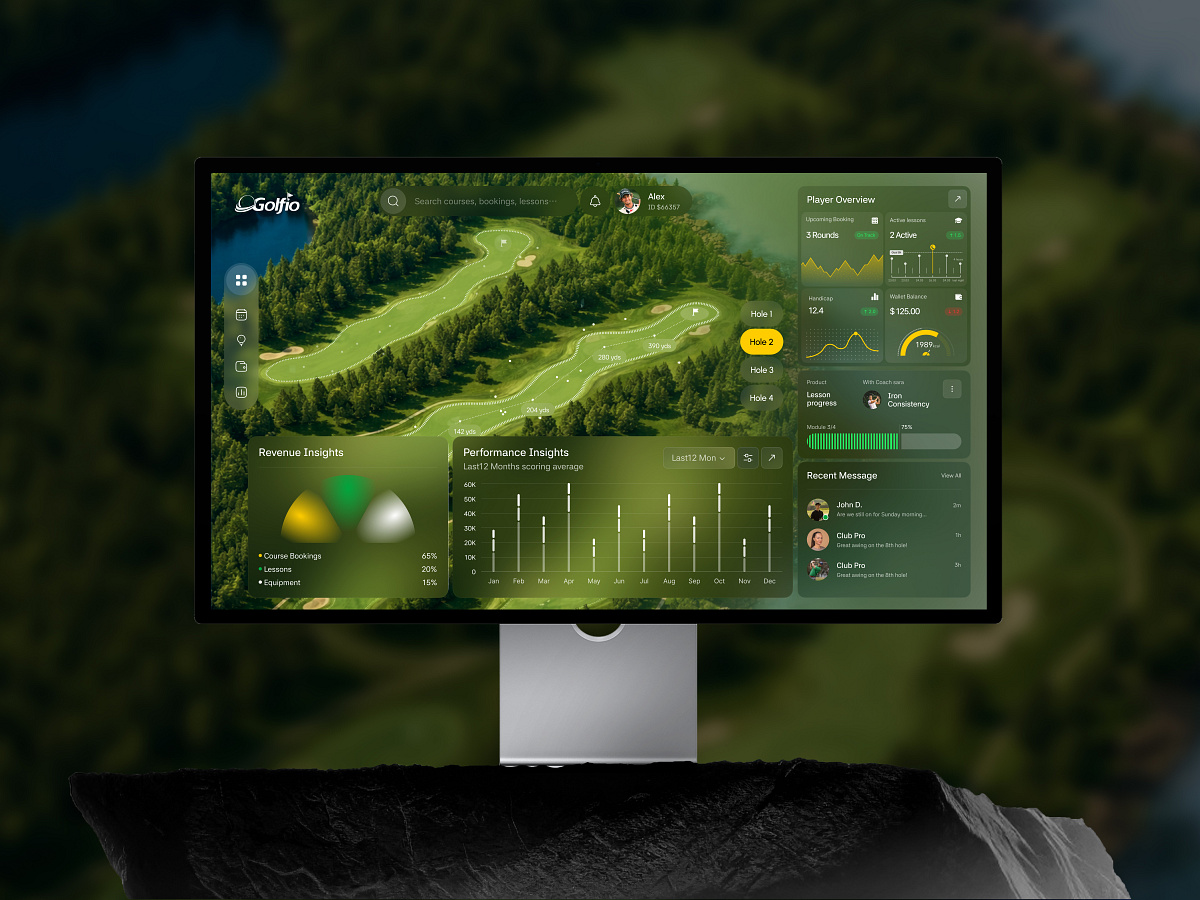 Golf Analytics Dashboard UI | Player Performance Image 1