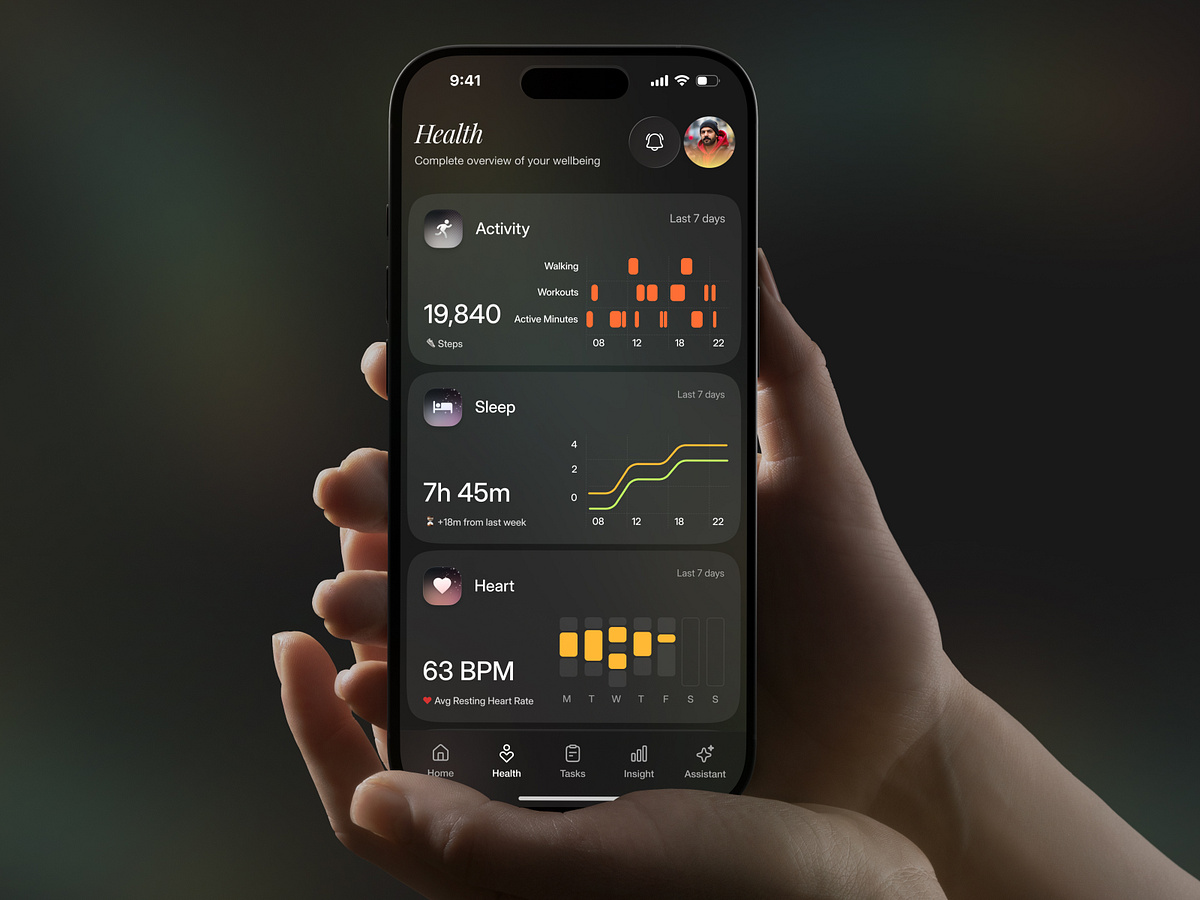 Health & Fitness App UI Image 0