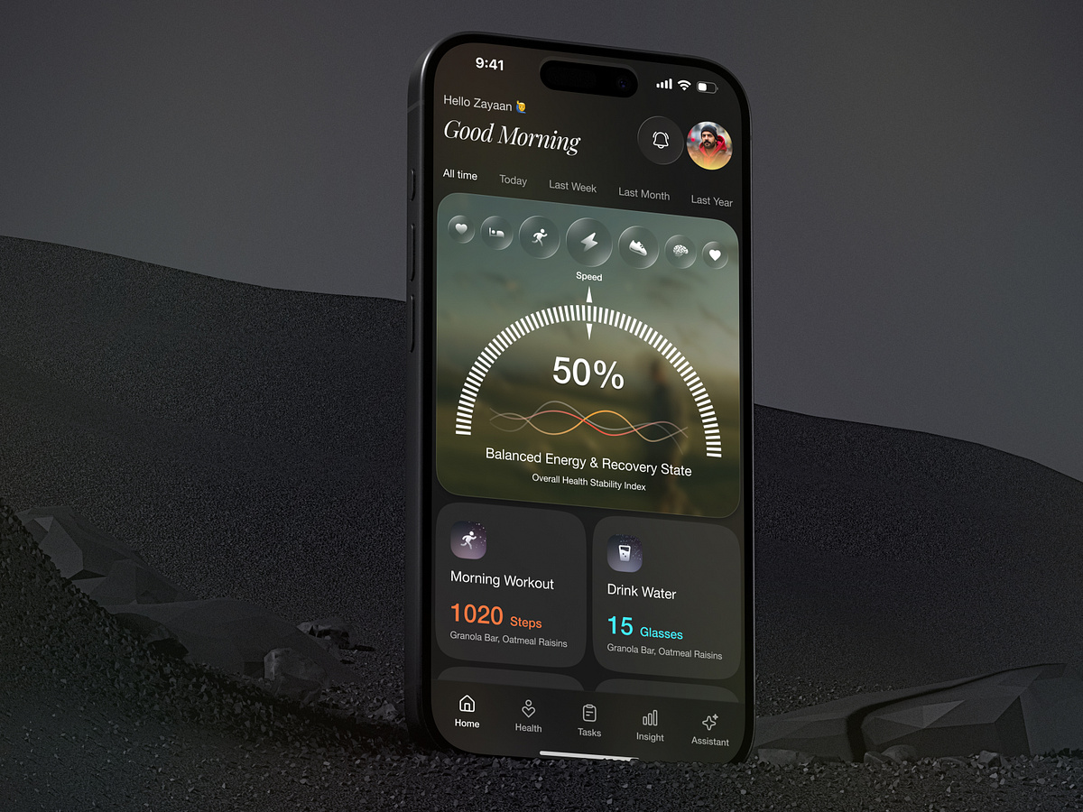 Health & Fitness App UI Image 1