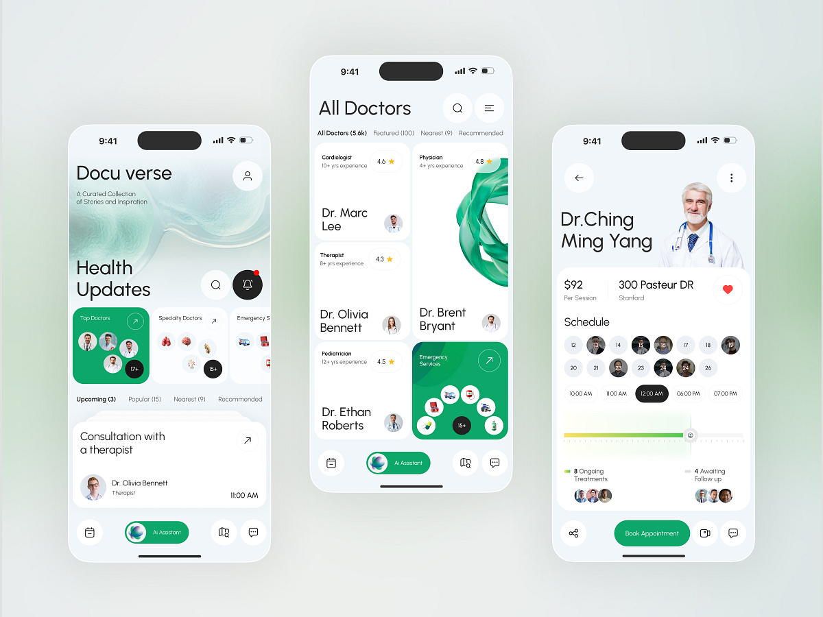Health App | Doctor Appointment & Medical UI