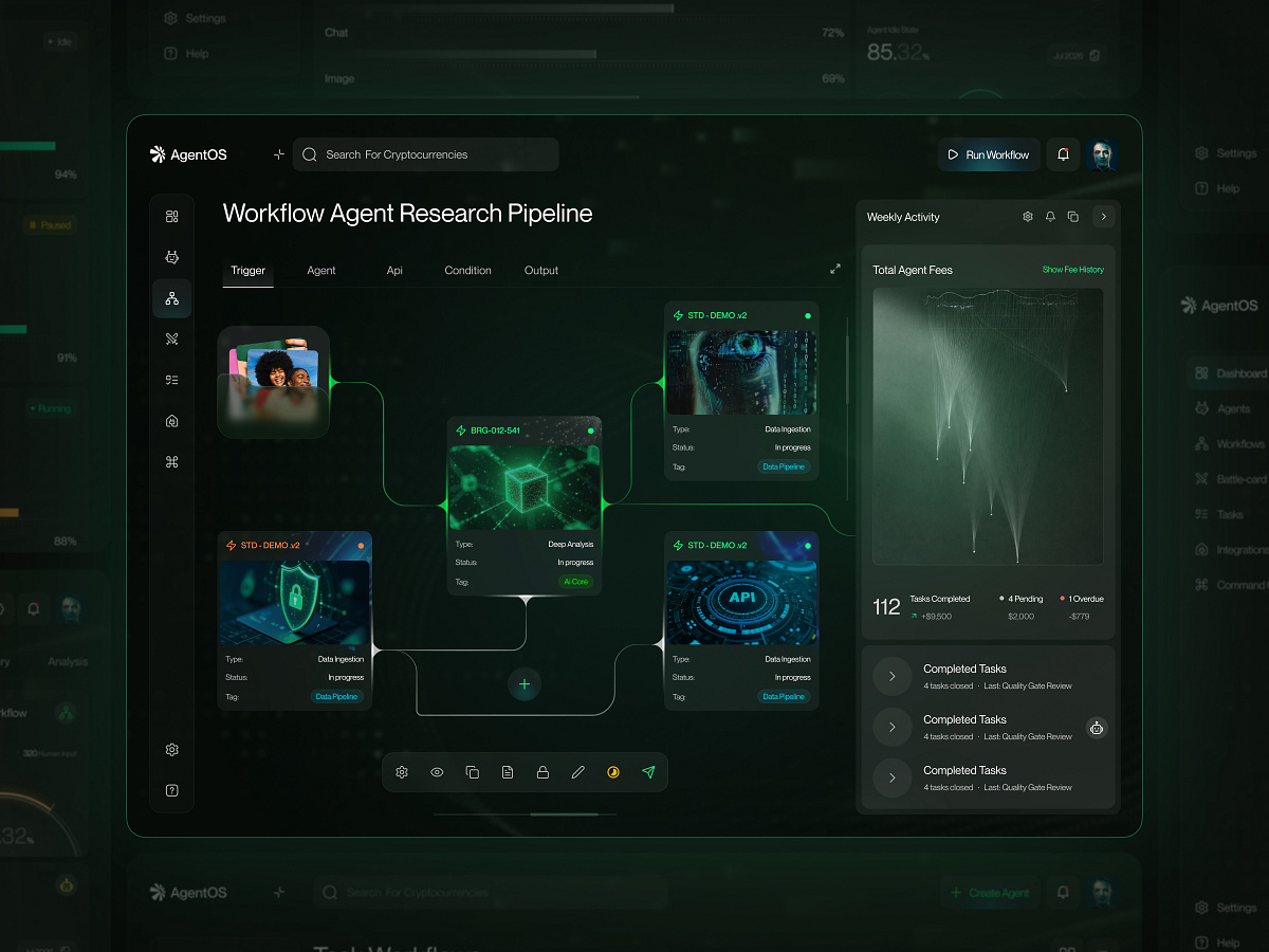 AI Workflow Builder UI | Agent Pipeline Dashboard