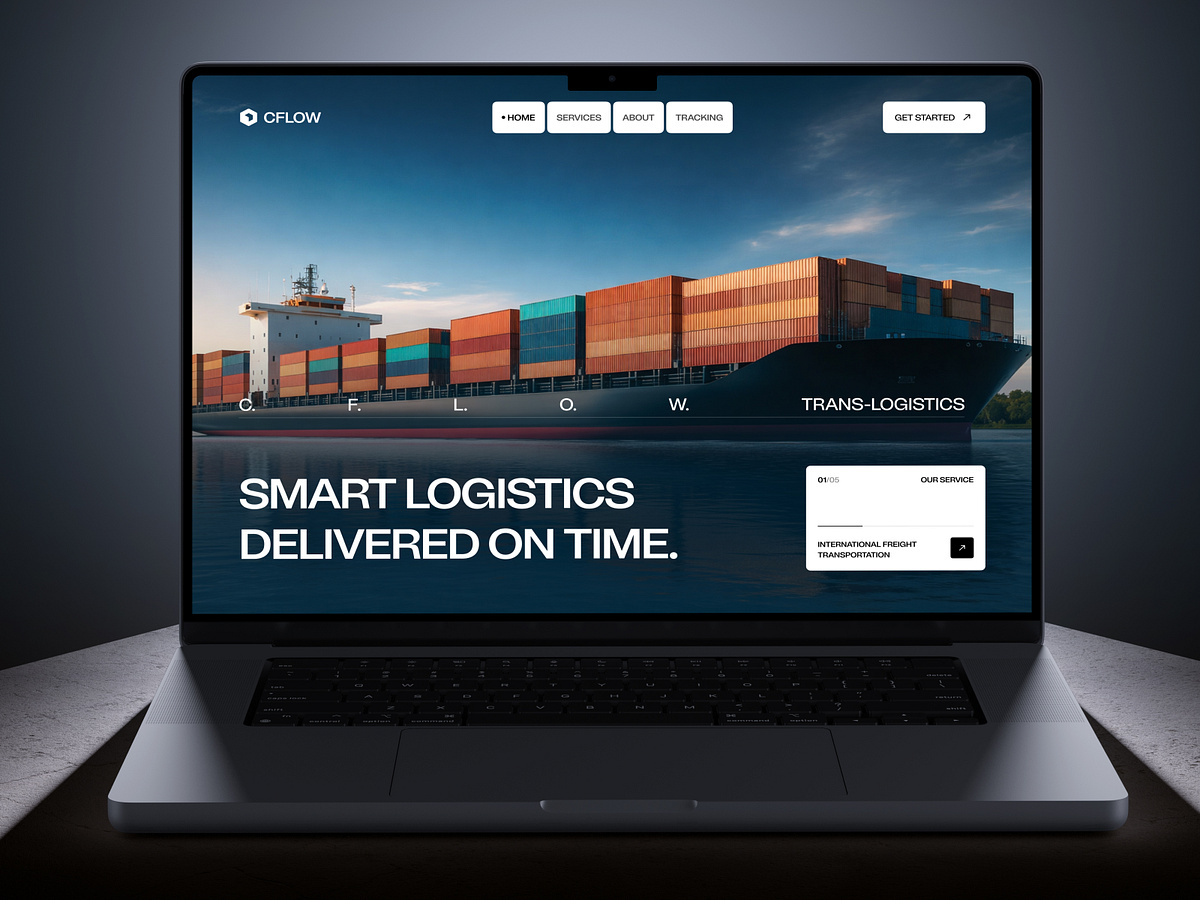 Logistics Landing Page | Supply Chain & Freight UI UX Design Image 0