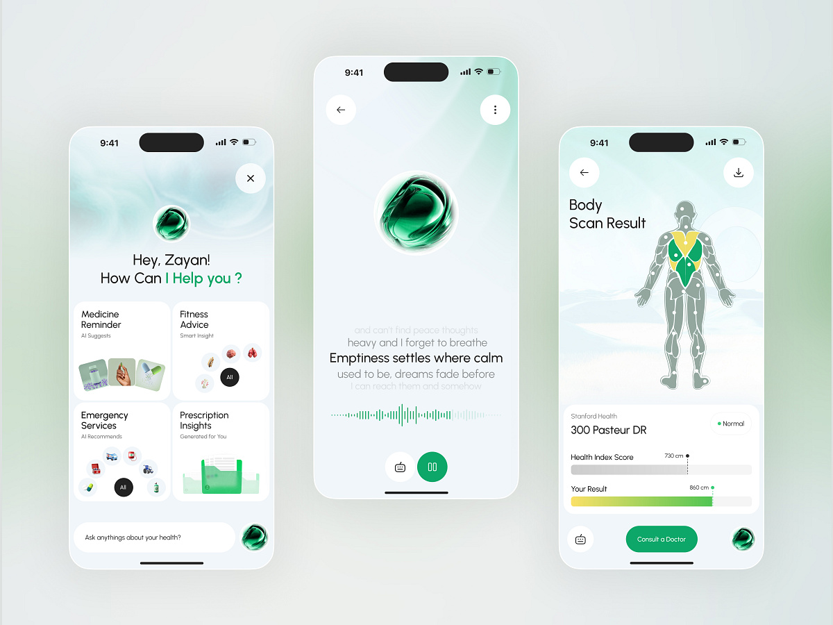 AI Health Assistant |Healthcare App Design