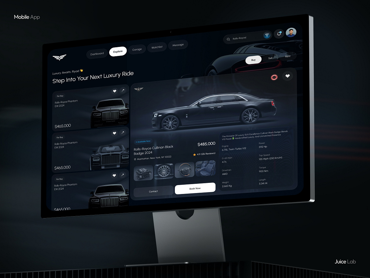 AI Luxury Car Dashboard Image 1