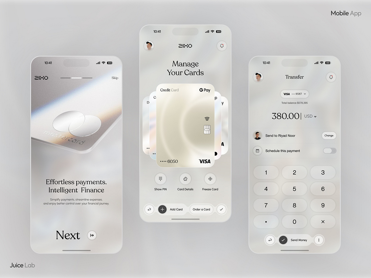 Digital Wallet & Smart Payment App UI | Modern Fintech Mobile