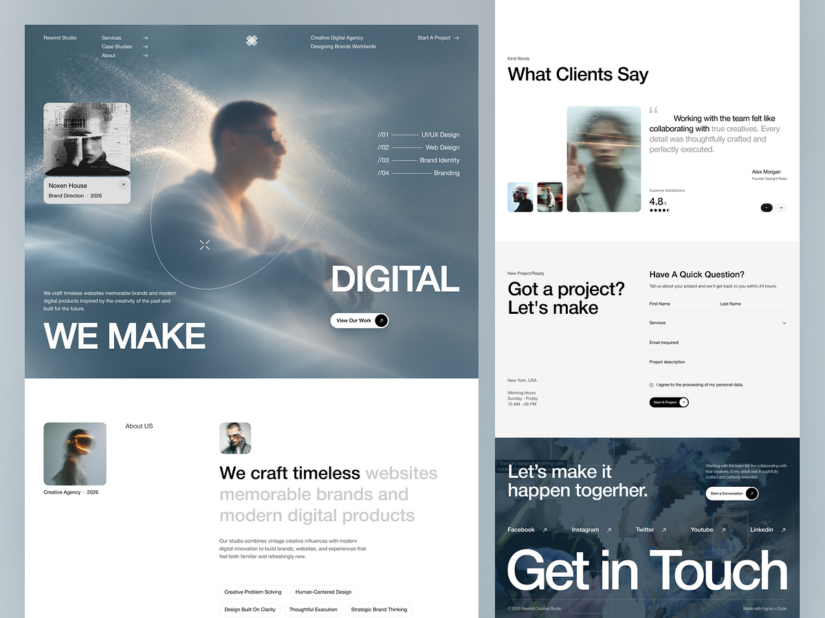 Rewind Studio Creative Digital Agency Website Image 0