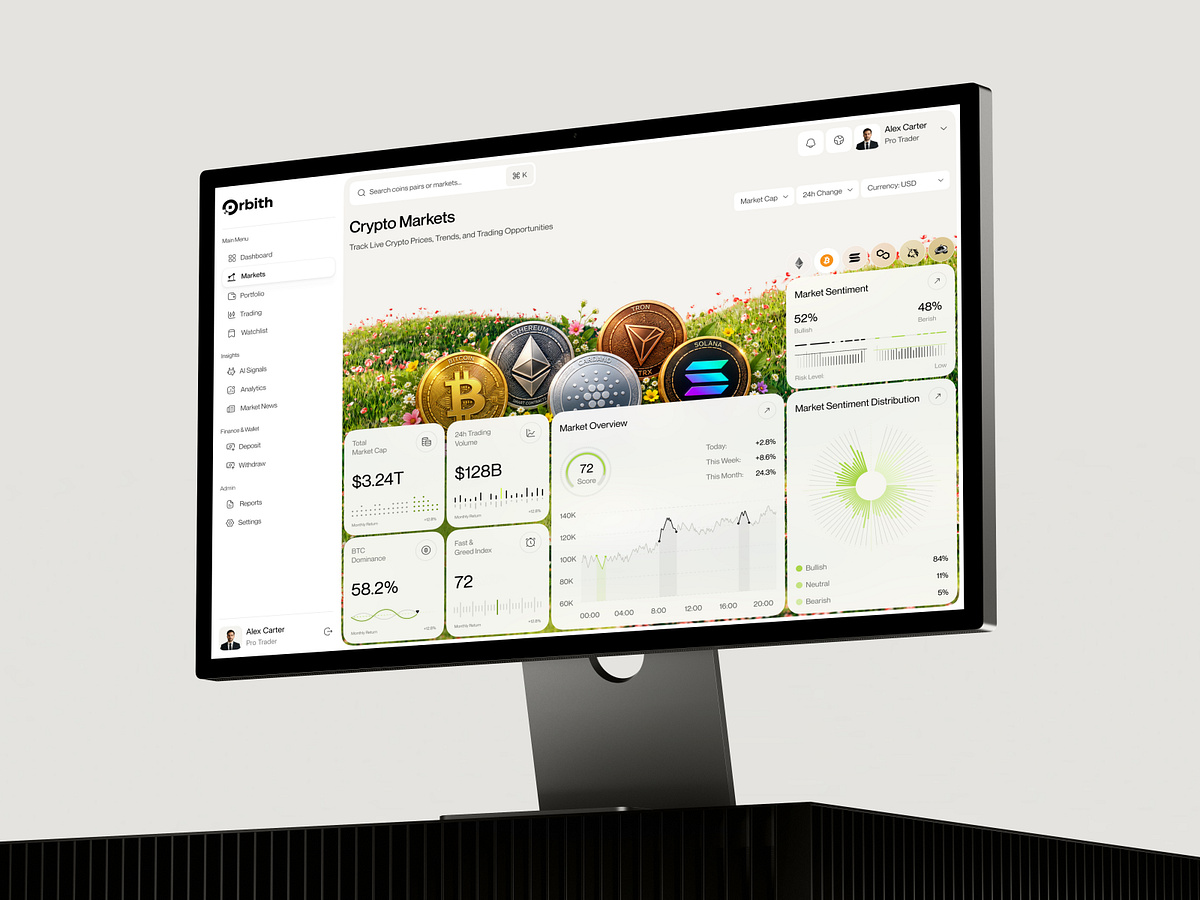 Crypto Market Analytics Dashboard Image 1