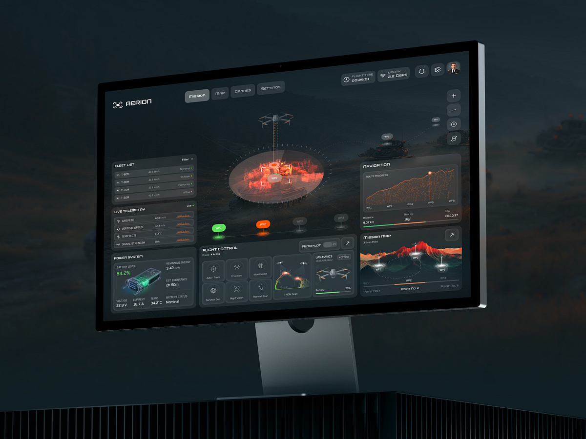 Drone Fleet Mission Control Dashboard Image 1