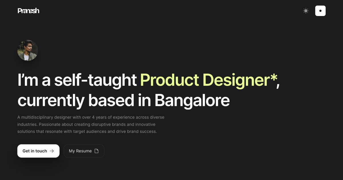 Pranesh - Portfolio