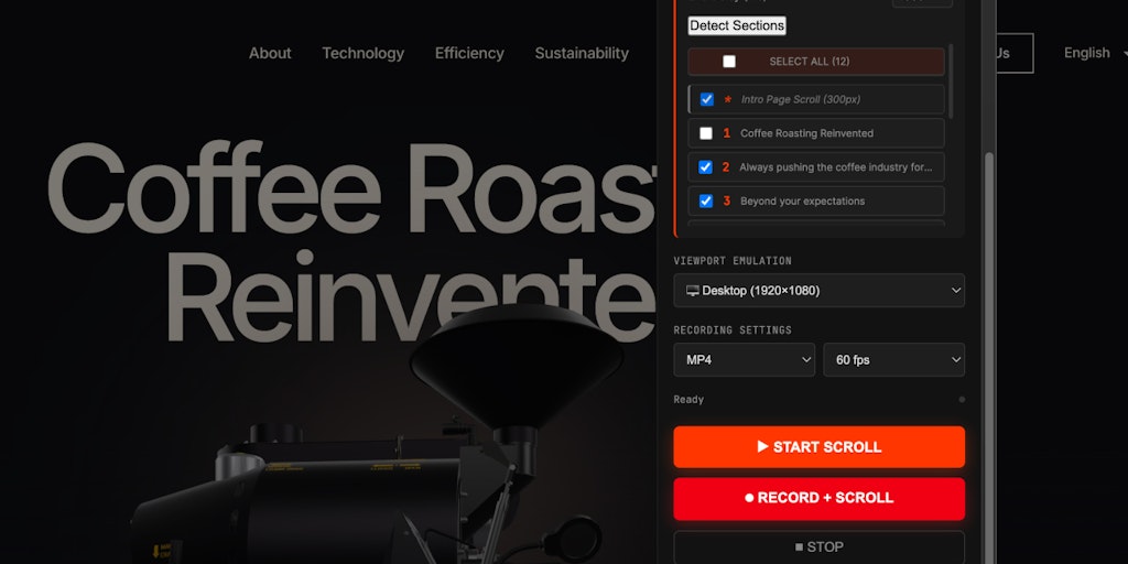 ScrollCinema: Record cinematic scroll videos of any website in one click. | Product Hunt