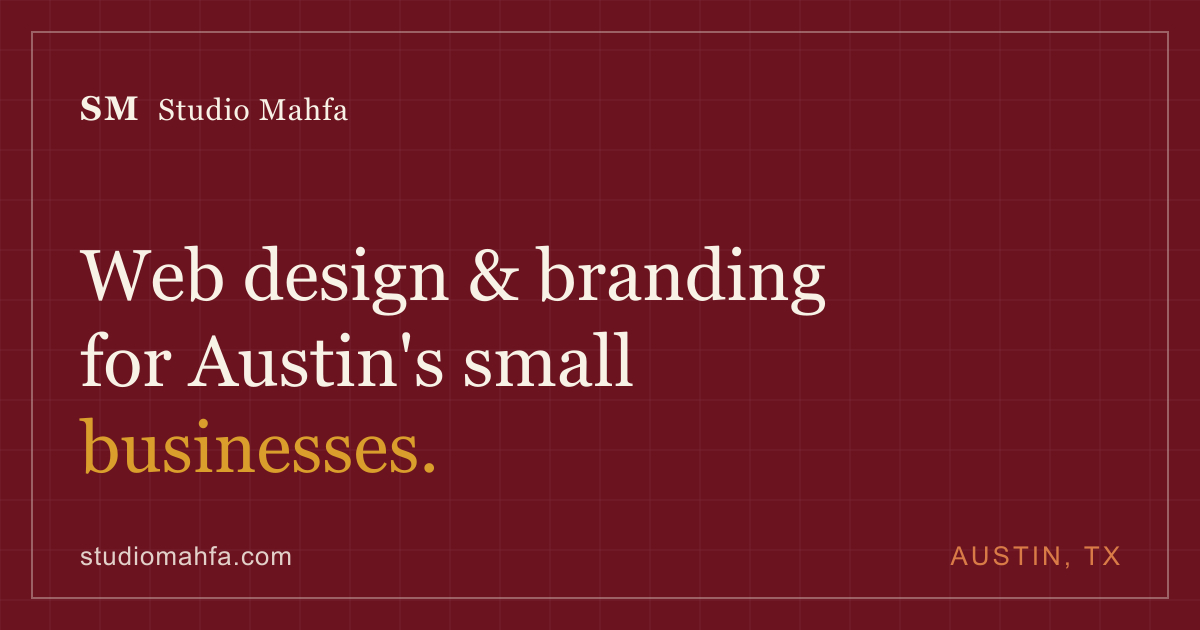 Studio Mahfa, Web Design & Branding in Austin, TX