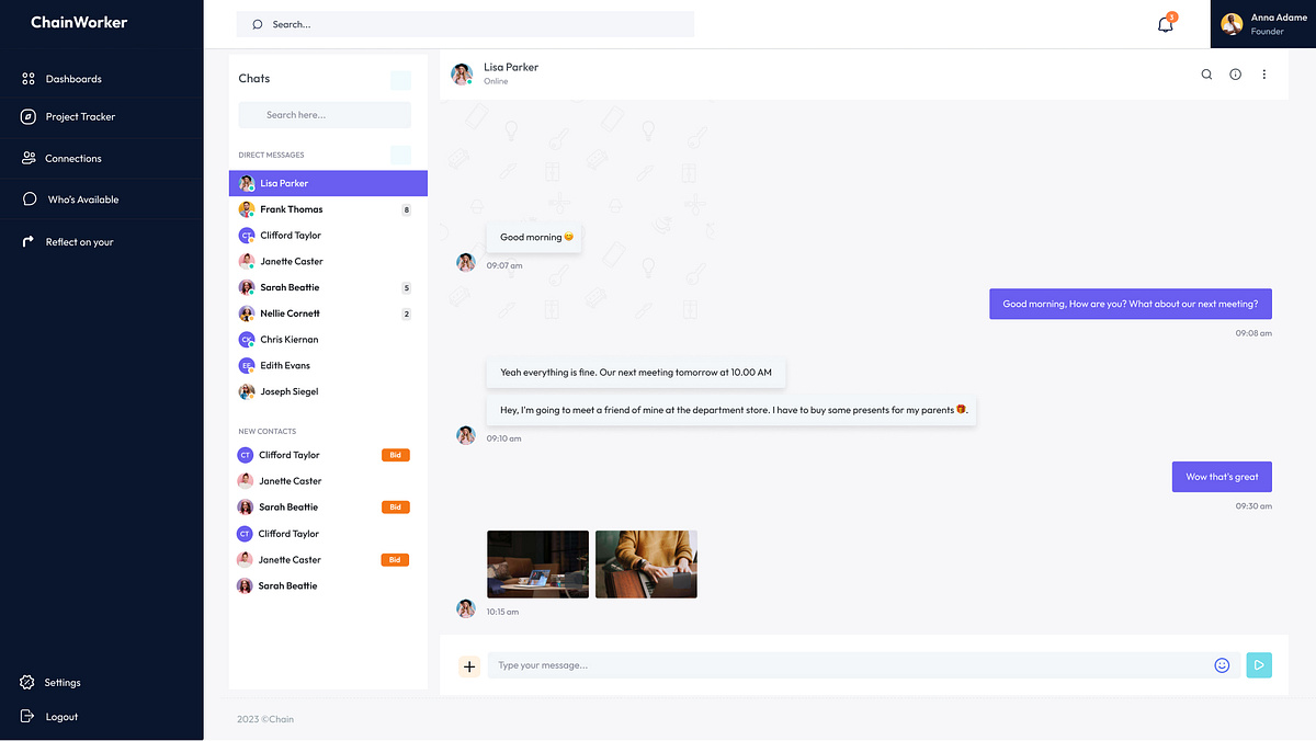 Chainwork - Web App | Dashboard UX UI Design Image 2