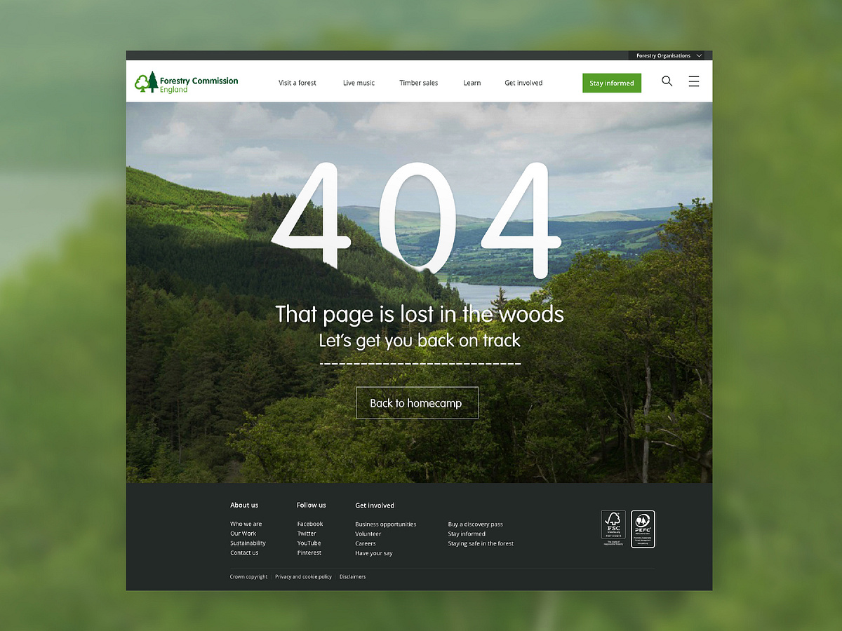 Forestry Commission | Website Error 404 Page