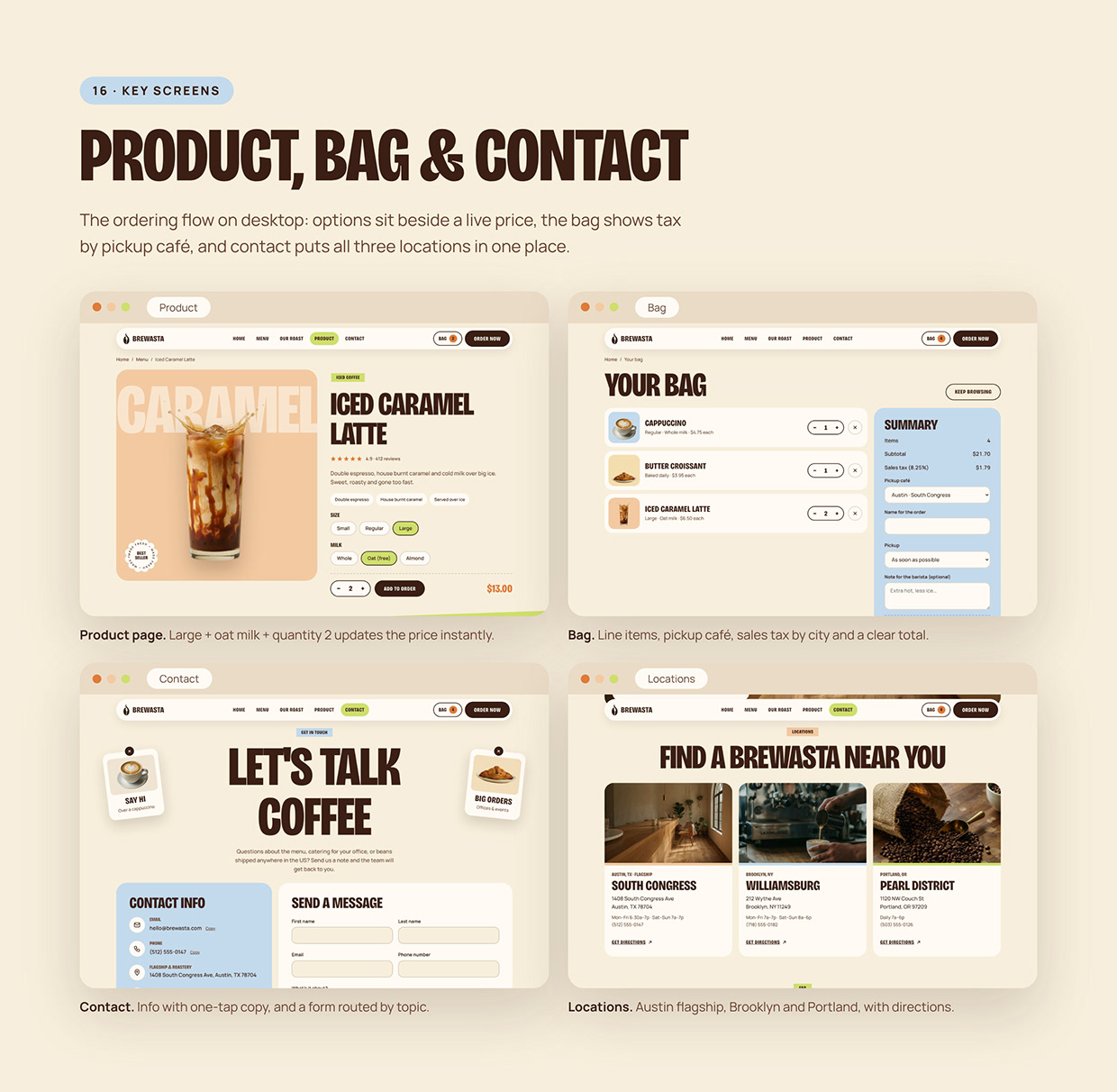 Brewasta: Coffee Brand Identity & UI/UX Case Study Image 15