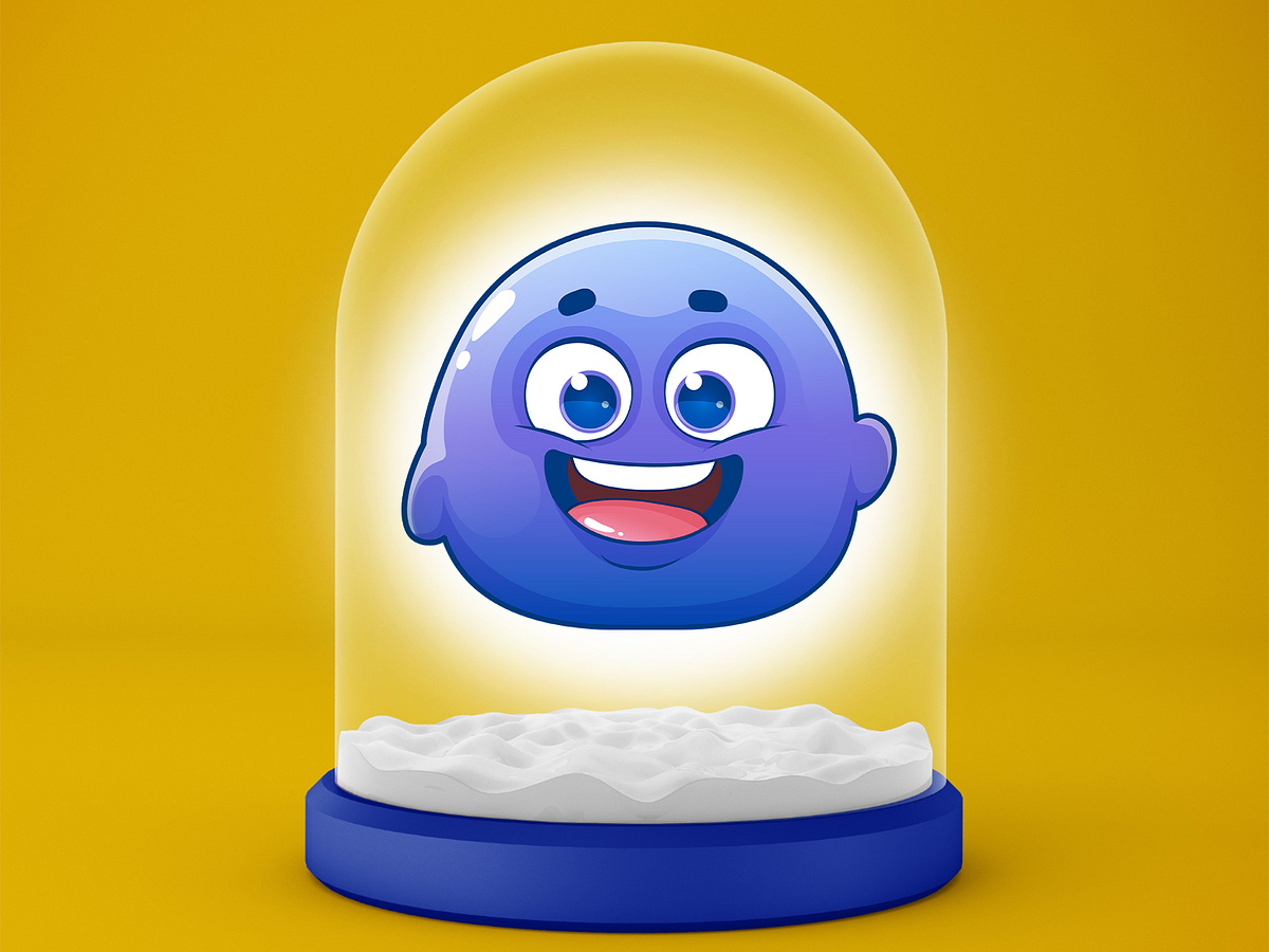 Cute Blob Mascot Character | Friendly Cartoon Mascot Design