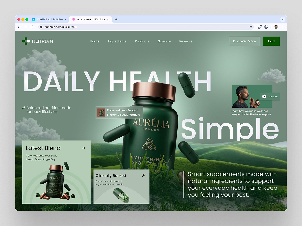 Supplement Landing Page | AI Health Website Image 0