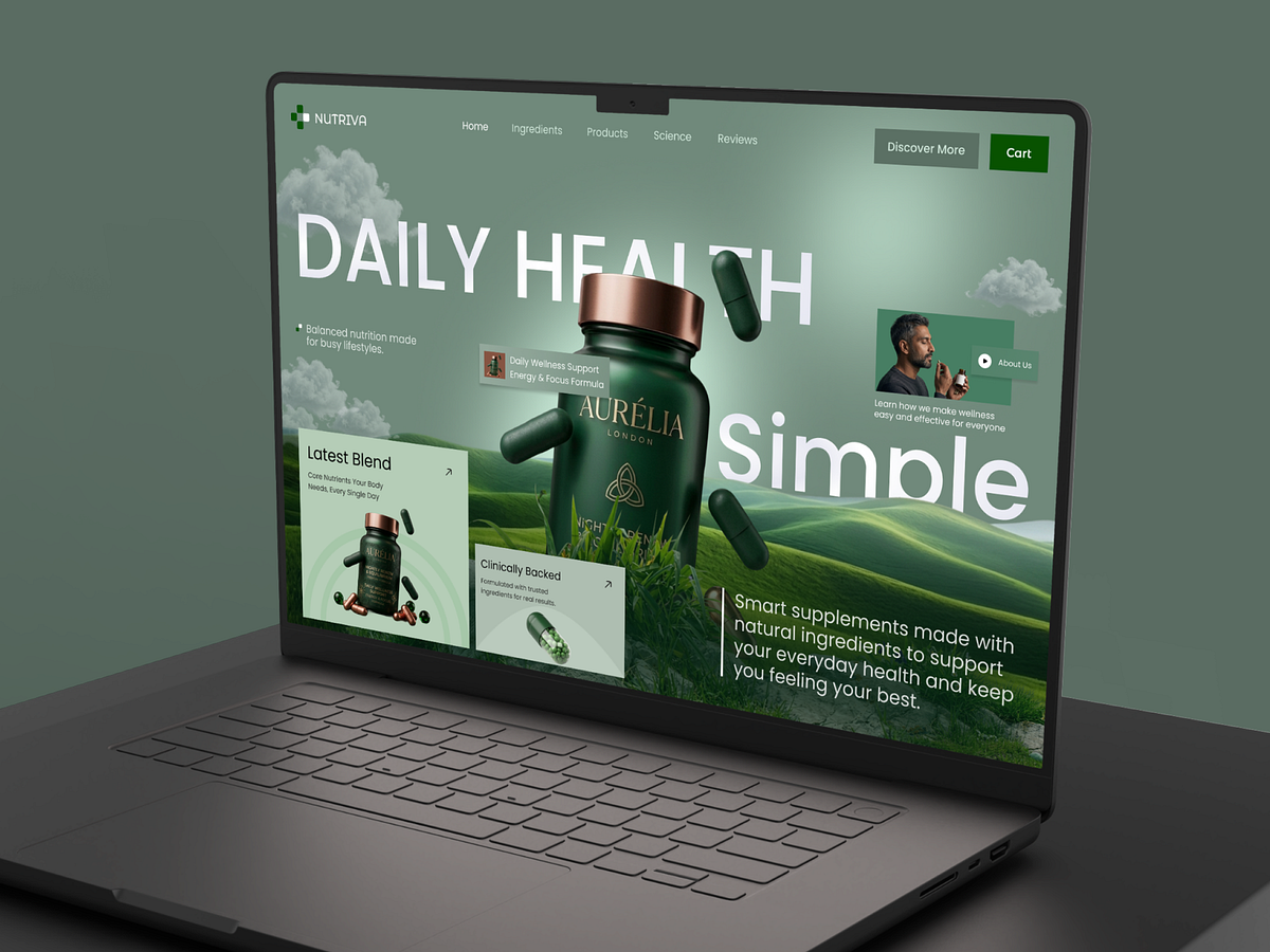 Supplement Landing Page | AI Health Website Image 1