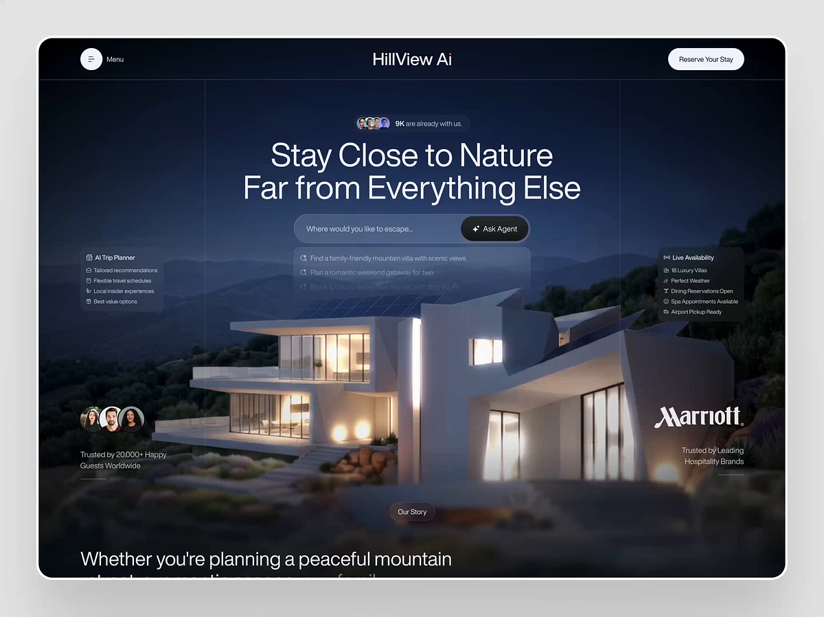 Luxury Mountain Retreat & Travel Website Image 0
