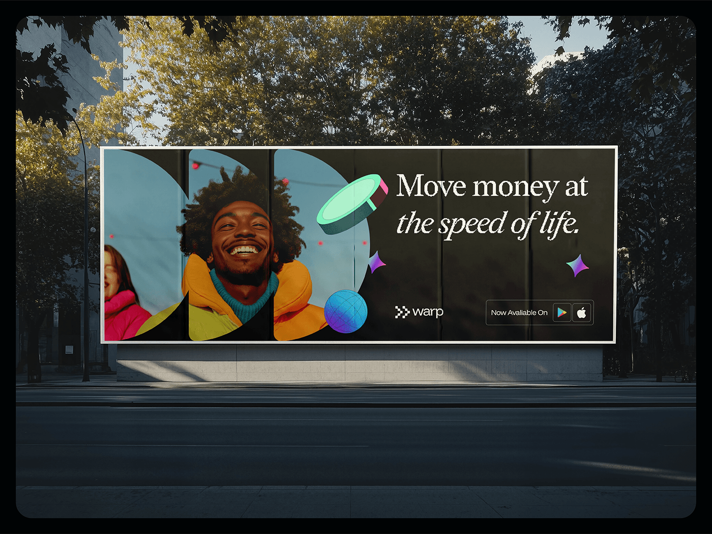 Warp — Emotion-Driven Branding for a Web3 Fintech