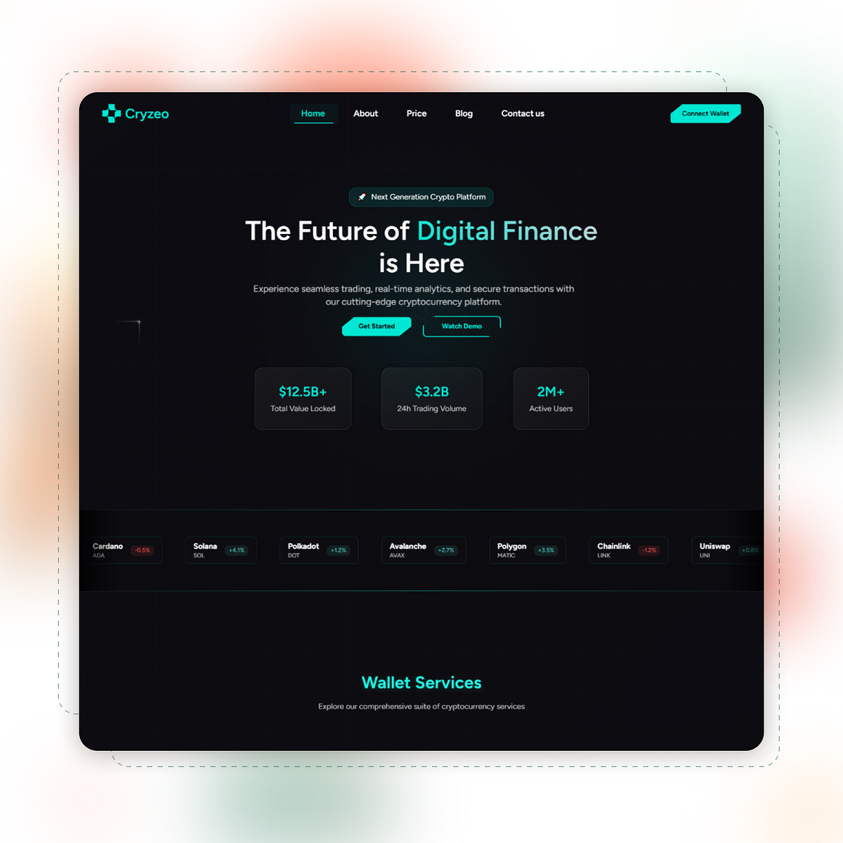 Cryzeo β Crypto React Landing Page