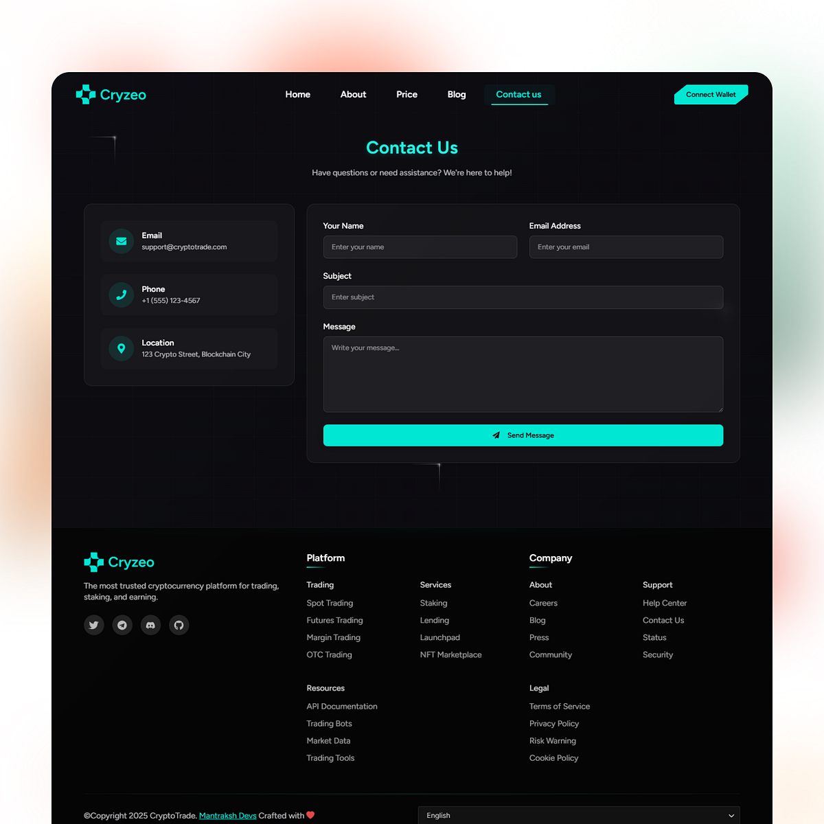 Cryzeo β Crypto React Landing Page Image 4