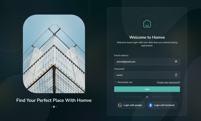 Homve – Real Estate Booking React Template Image 0