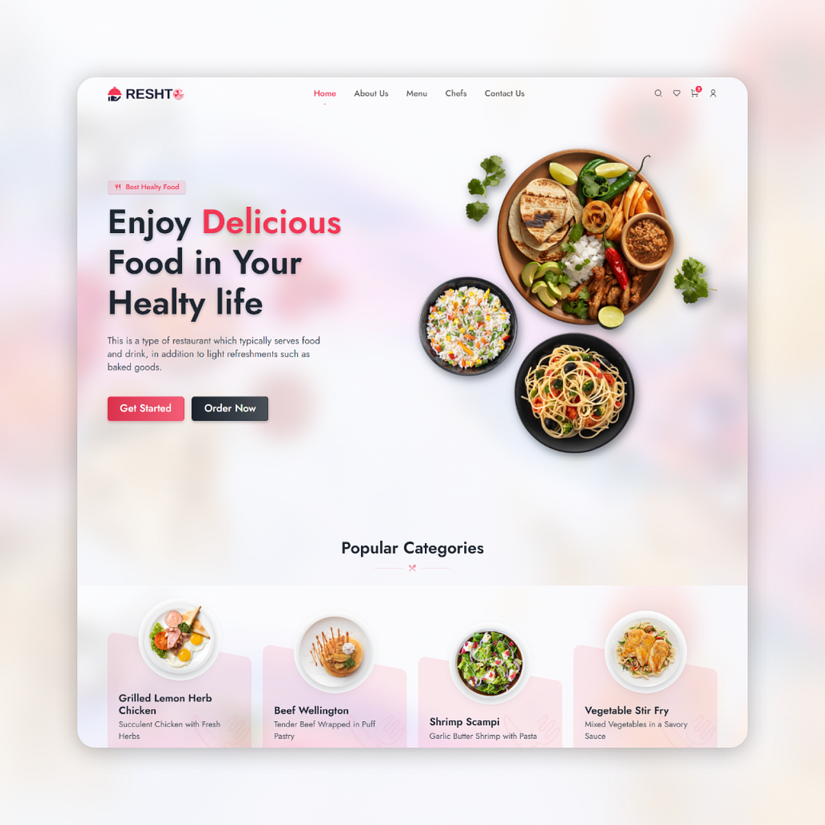 Reshto - Restaurant Template Page