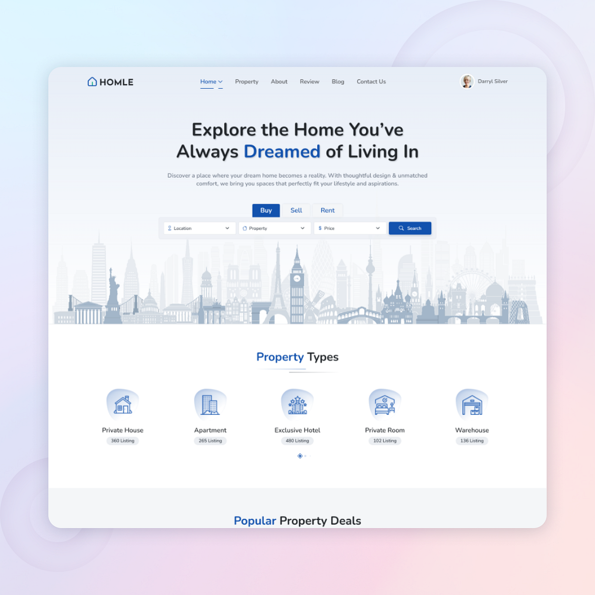 Homle - Real Estate Landing Page