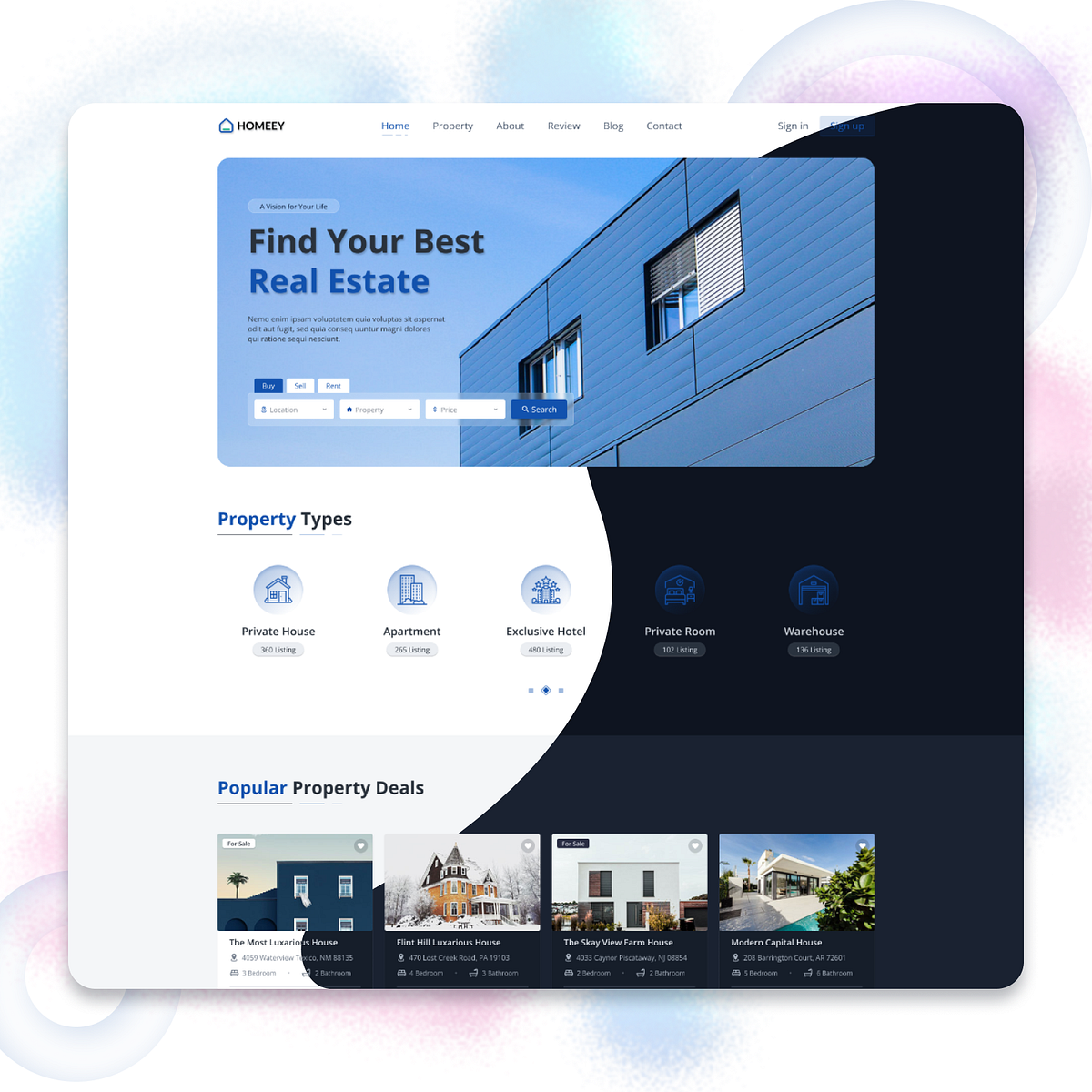 Homeey – Real Estate Figma UI Kit