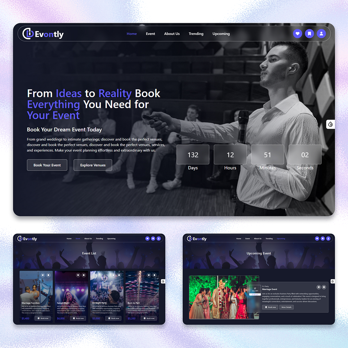 Evontly – Event Management & Booking Template