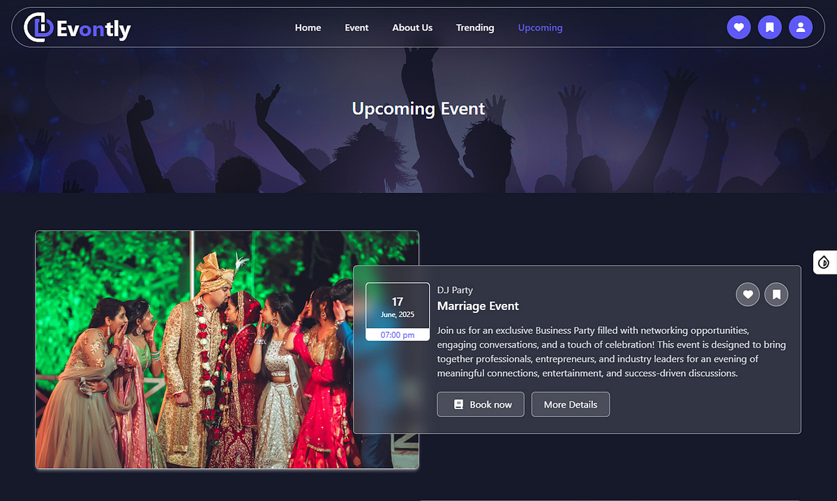 Evontly – Event Management & Booking Template Image 2