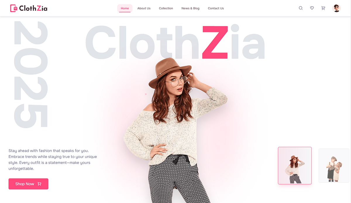 Clothzia – Fashion eCommerce Template Image 3