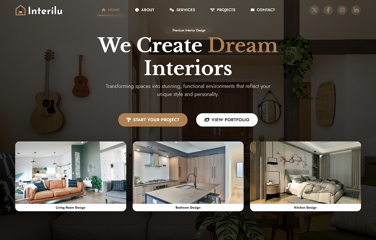 Interilu – Interior Design Website Template Image 0