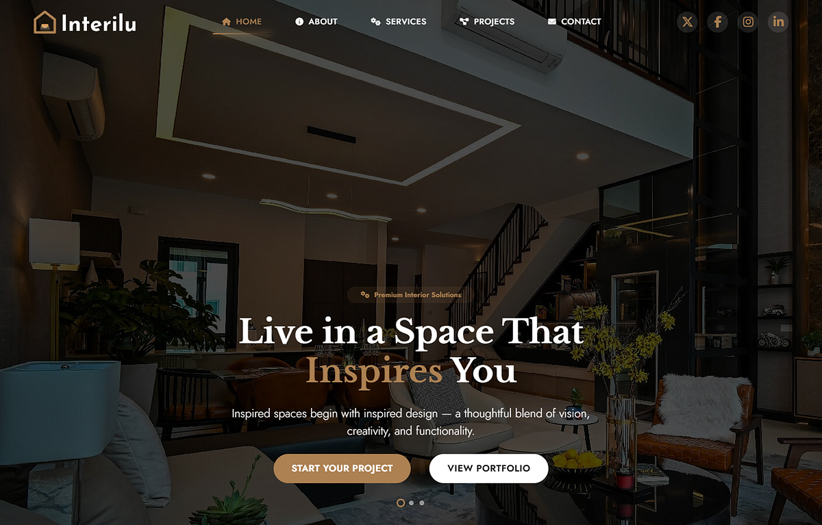 Interilu – Interior Design Website Template Image 1