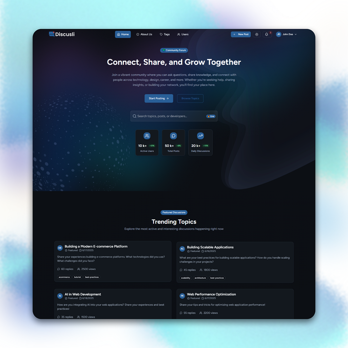 Discusli – Modern Forum & Community Template
