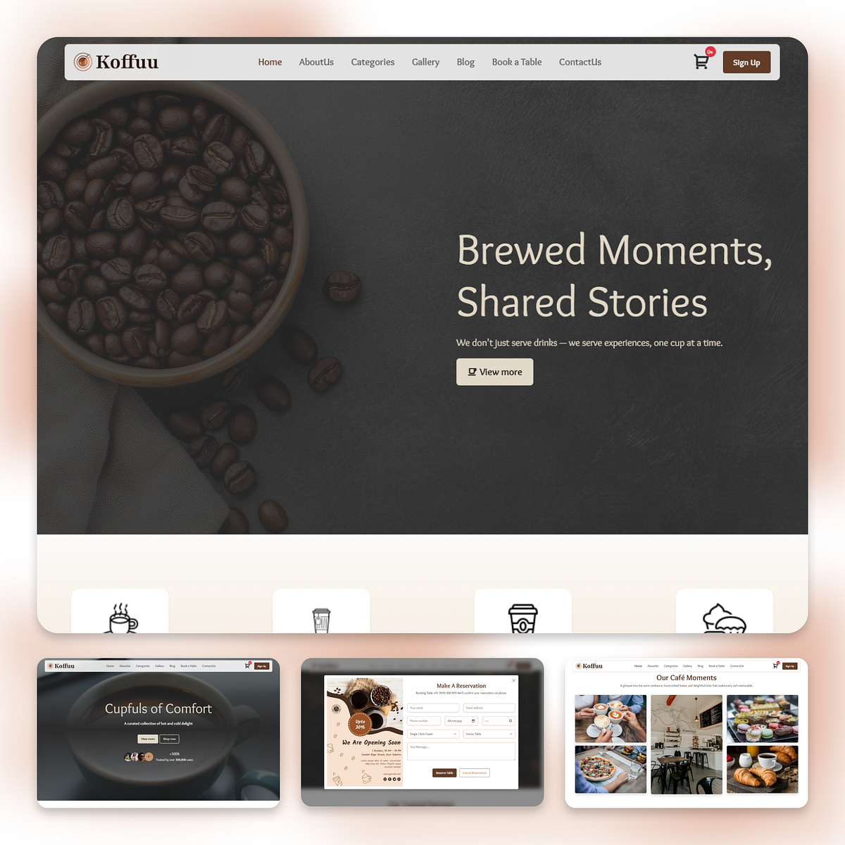 Koffuu - Coffee & Café Landing Page Template ☕