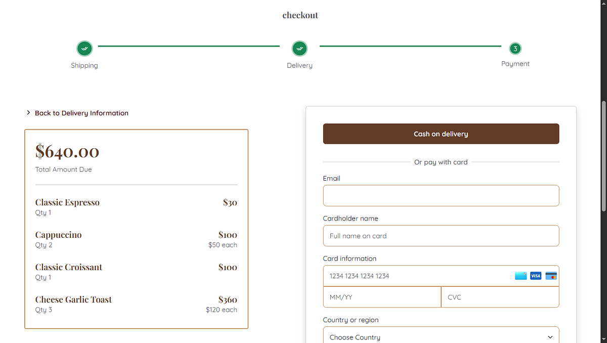 Coffee Shop Landing Page UI Design Image 5